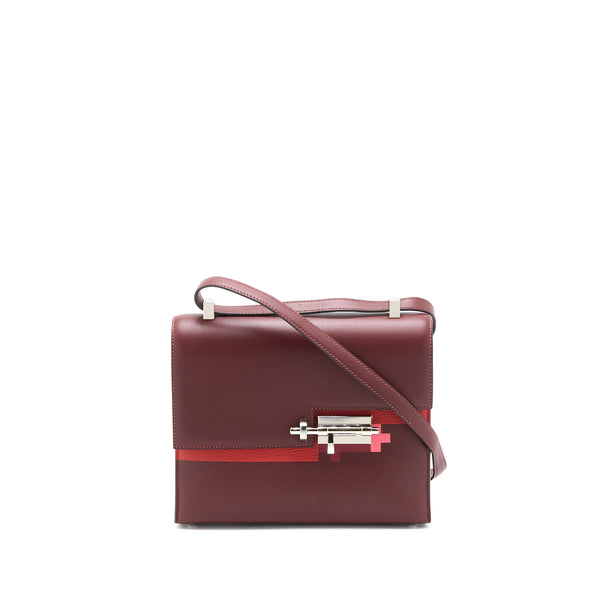 Hermes Verrou 23 Somber/Mysore/Epsom Rouge H/Rose Azalee/Multicolour SHW Stamp D