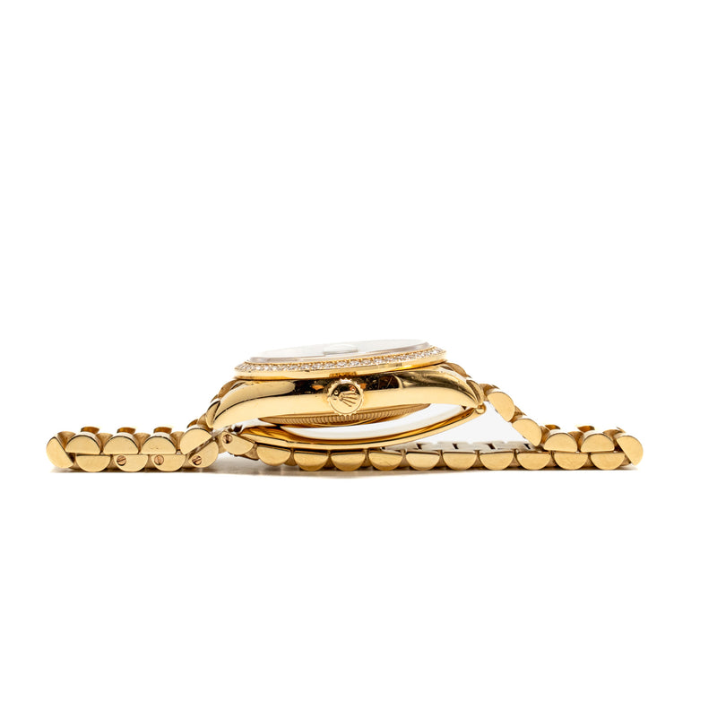 Rolex Day-Date 36 Green Ombré, Diamond-set Dial, President bracelet Yellow Gold, Diamonds M:128348RBR-0035