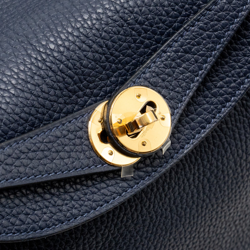 Hermes Lindy 26 Clemence Blue Nuit GHW Stamp D