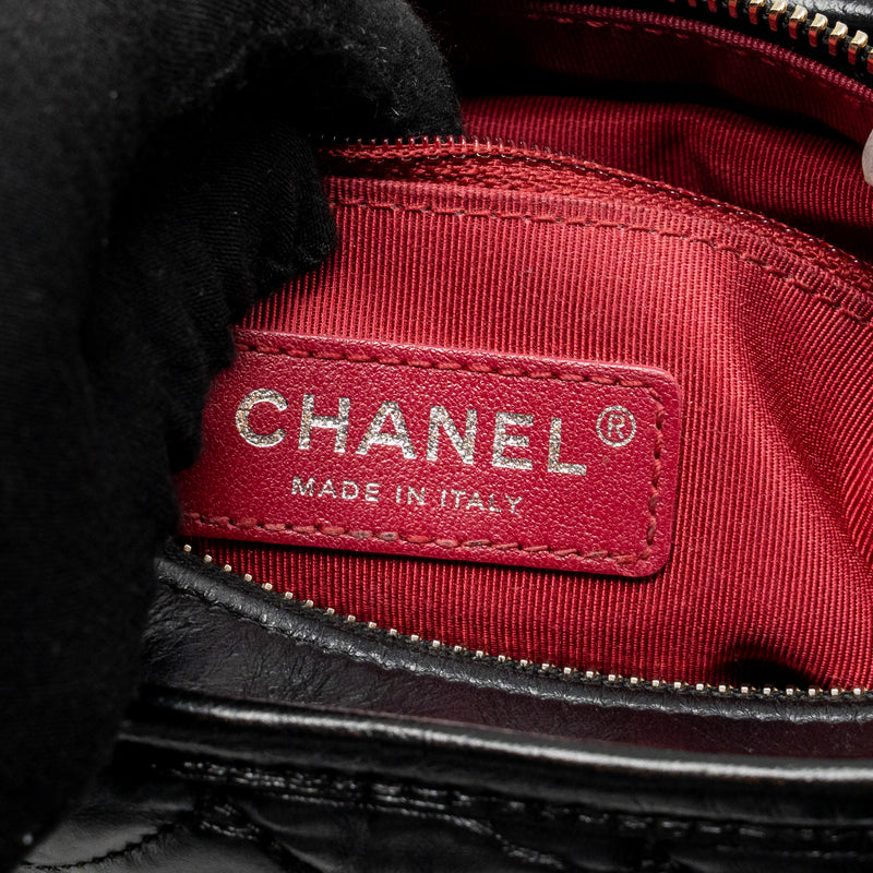 Chanel Small Gabrielle hobo bag calfskin black multicolor hardware