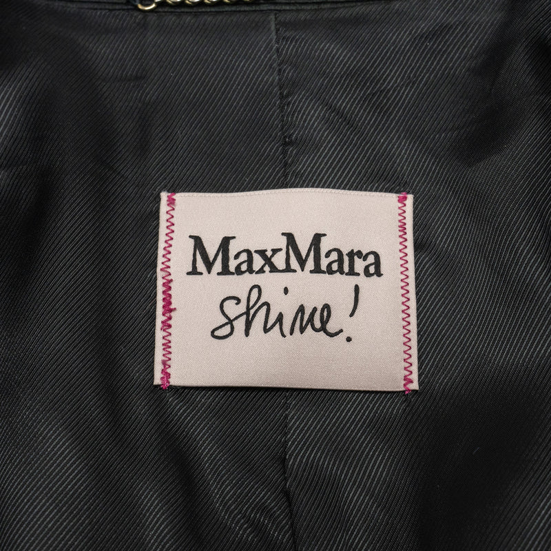 Max Mara Shine size 36 Half Sleeve Coat Polyester/Wool Black