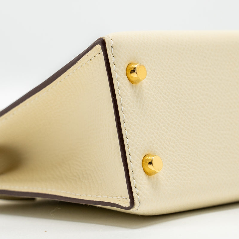 Hermes Mini Kelly II epsom nata GHW stamp Z