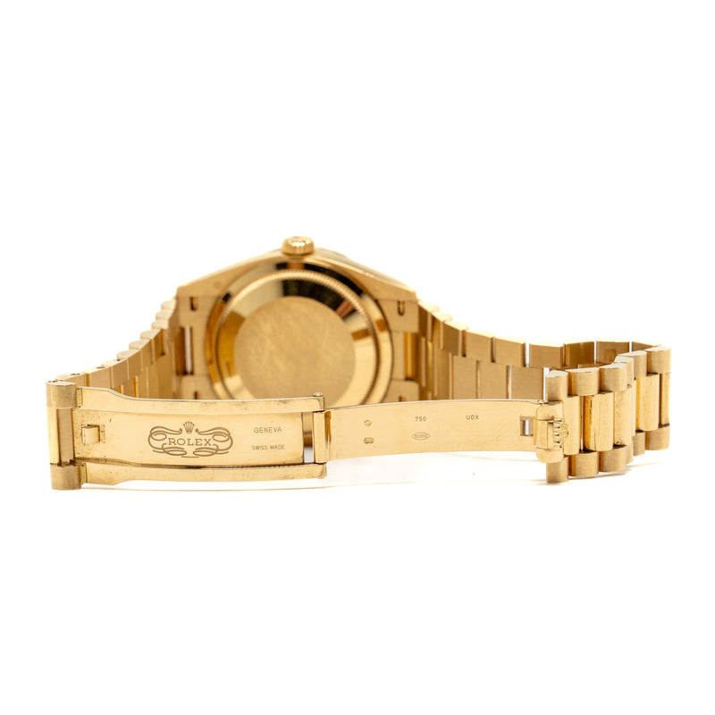 Rolex Day-Date 36 Green Ombré, Diamond-set Dial, President bracelet Yellow Gold, Diamonds M:128348RBR-0035
