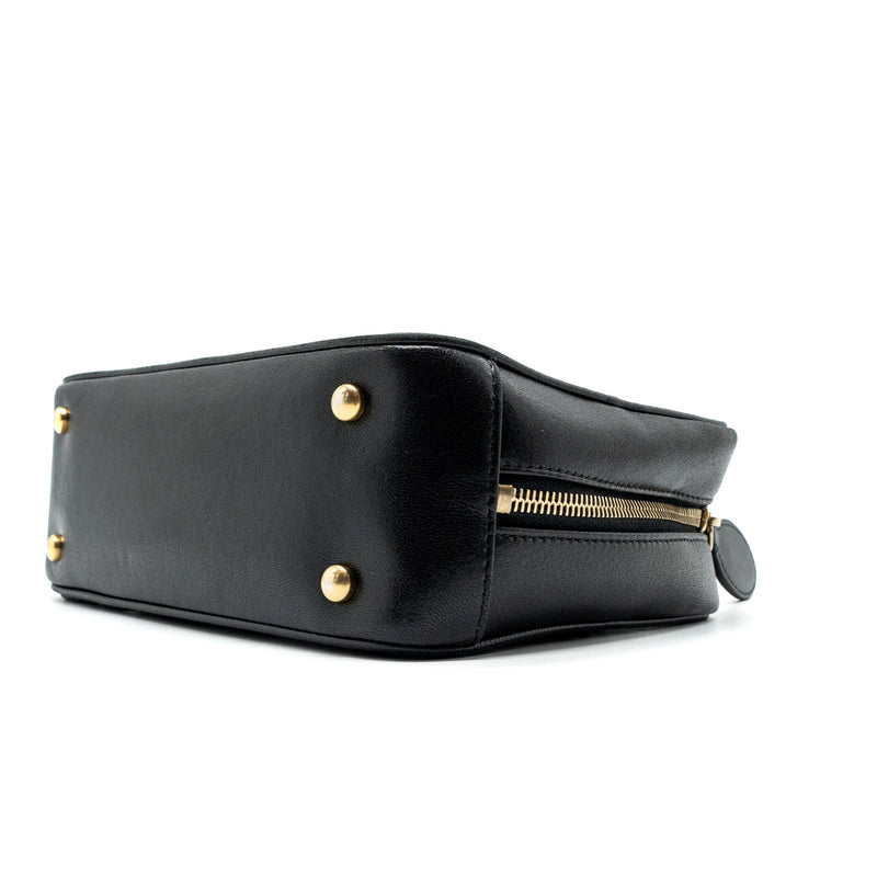 Chanel zipper camera chain bag lambskin black GHW