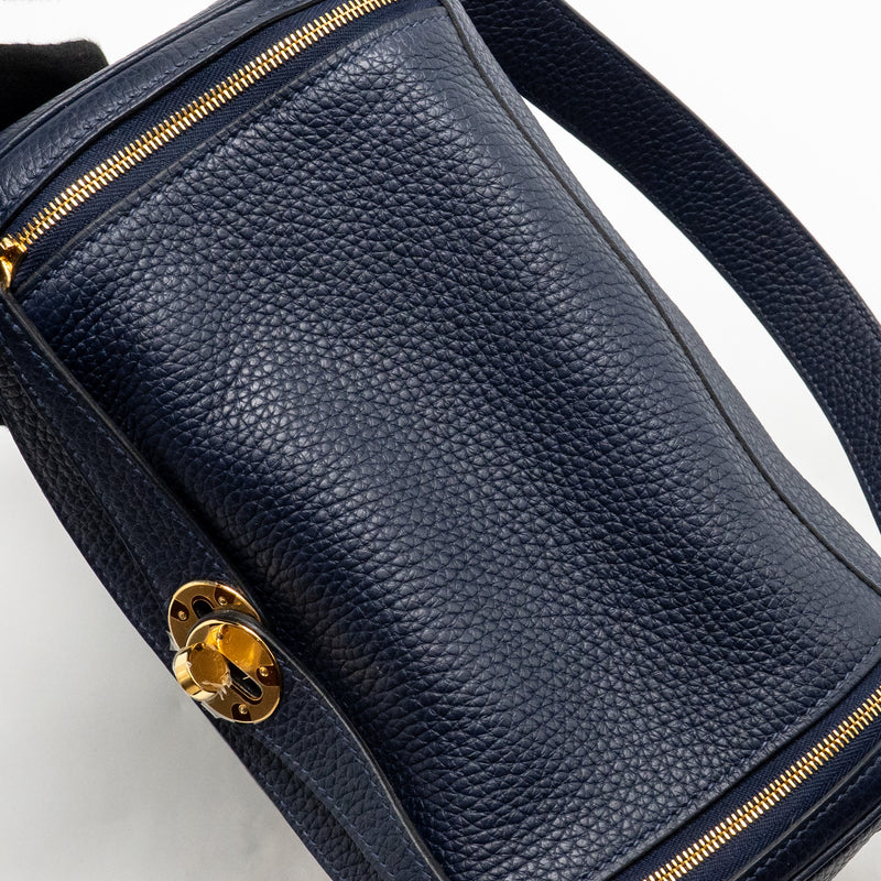 Hermes Lindy 26 Clemence Blue Nuit GHW Stamp D