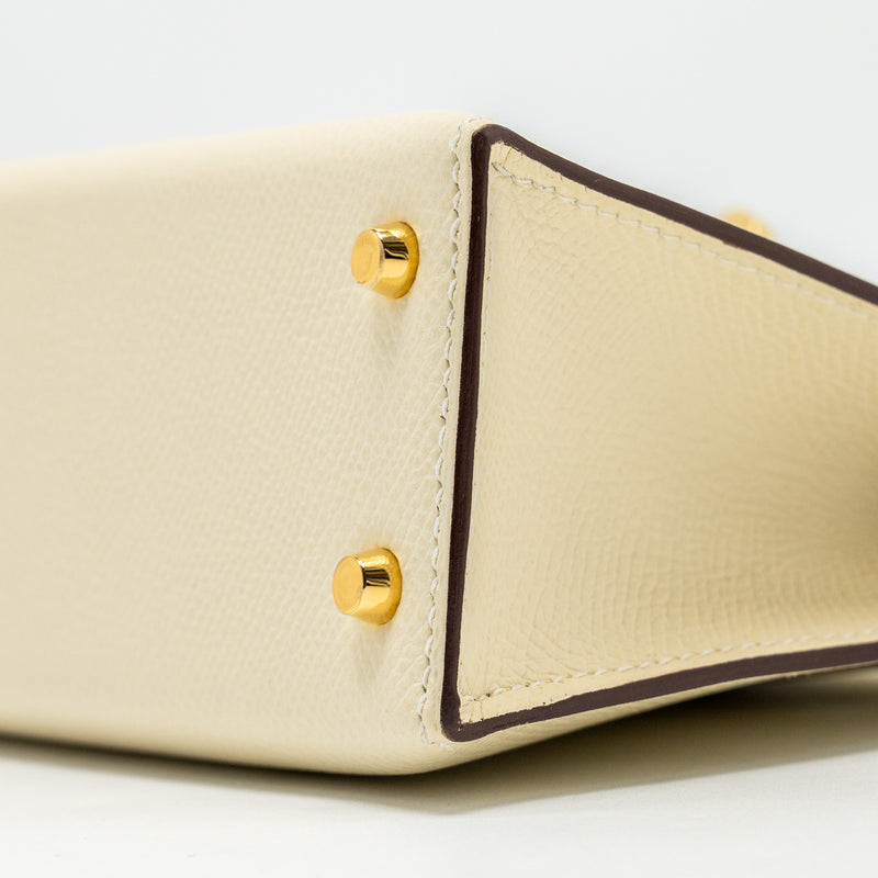 Hermes Mini Kelly II epsom nata GHW stamp Z