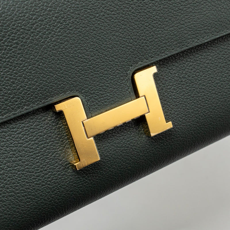 Hermes Constance To go Evercolor Vert Mangrove GHW Stamp K