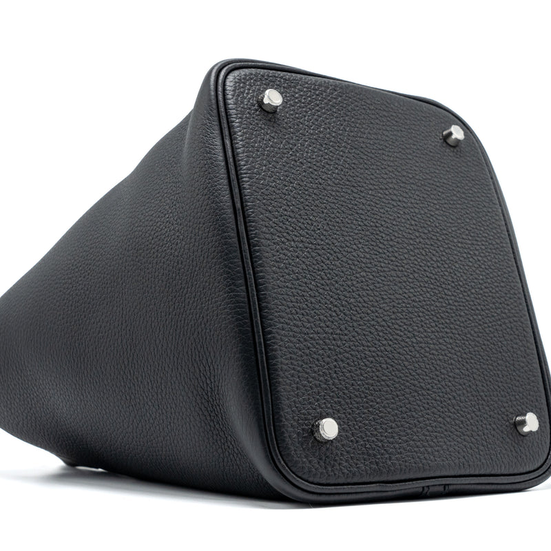 Hermes Picotin 22 Lock Bag Clemence Black SHW Stamp B