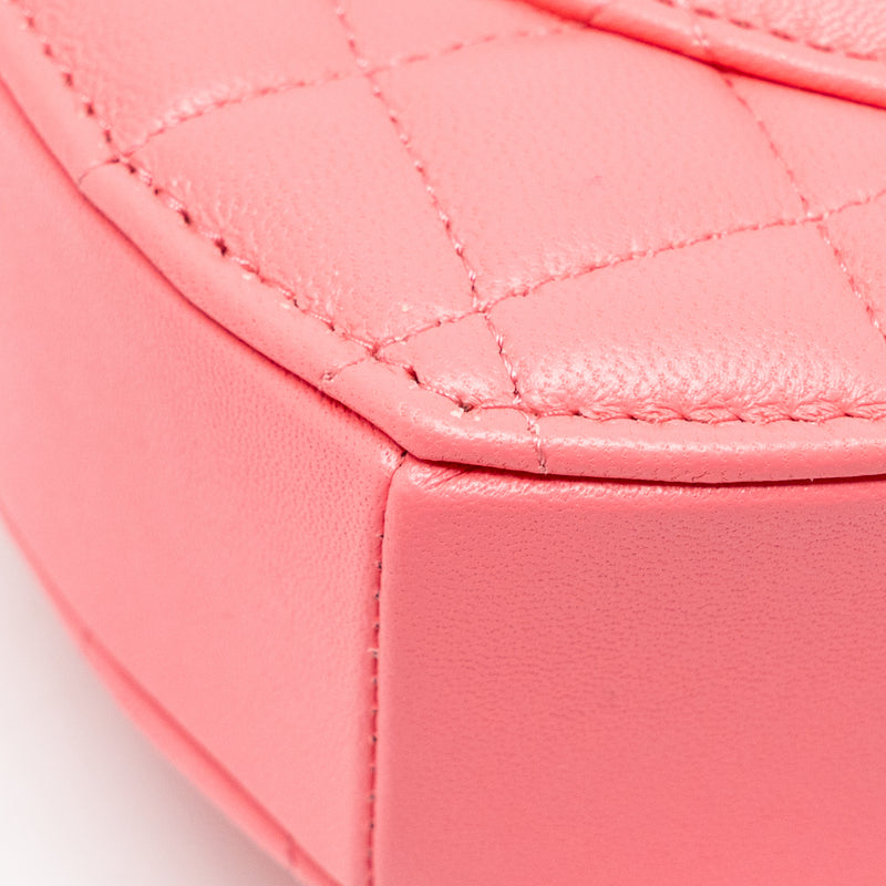Chanel small heart bag Lambskin pink LGHW