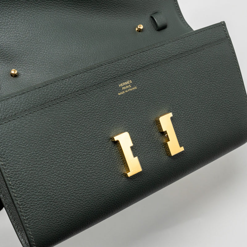 Hermes Constance To go Evercolor Vert Mangrove GHW Stamp K