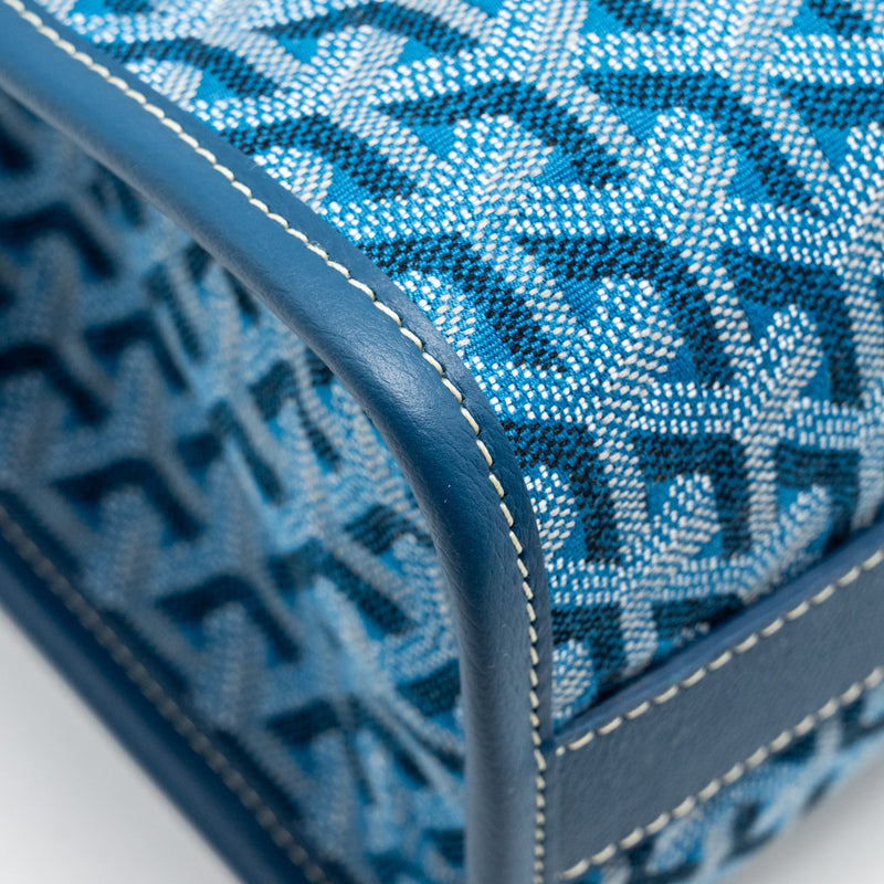 Goyard Villette Tote Bag Goyardline Canvas Ocean Blue