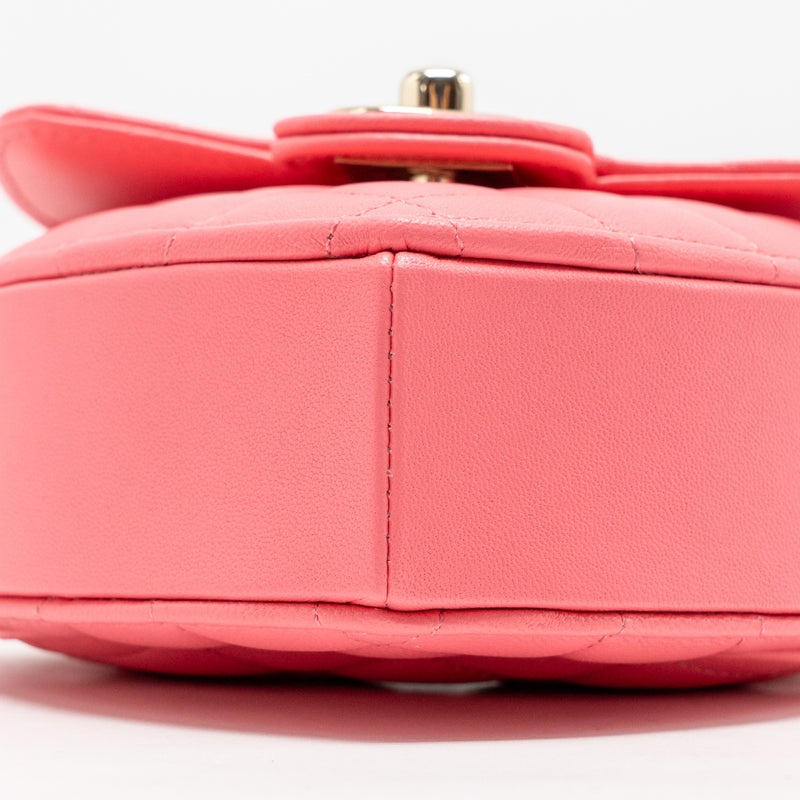 Chanel small heart bag Lambskin pink LGHW
