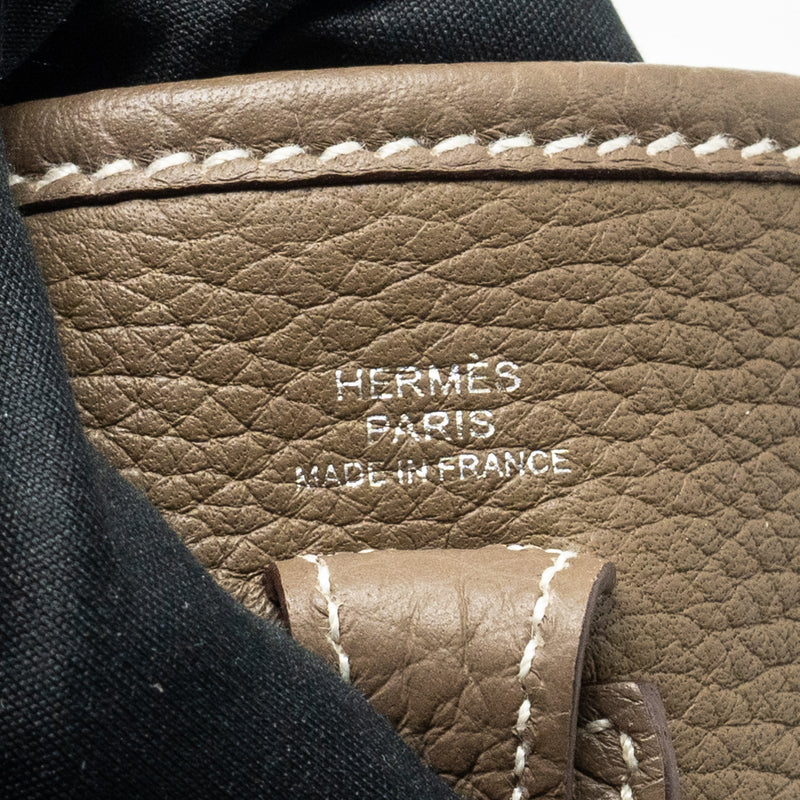 Hermes Mini Evelyne Clemence Etoupe SHW Stamp Y