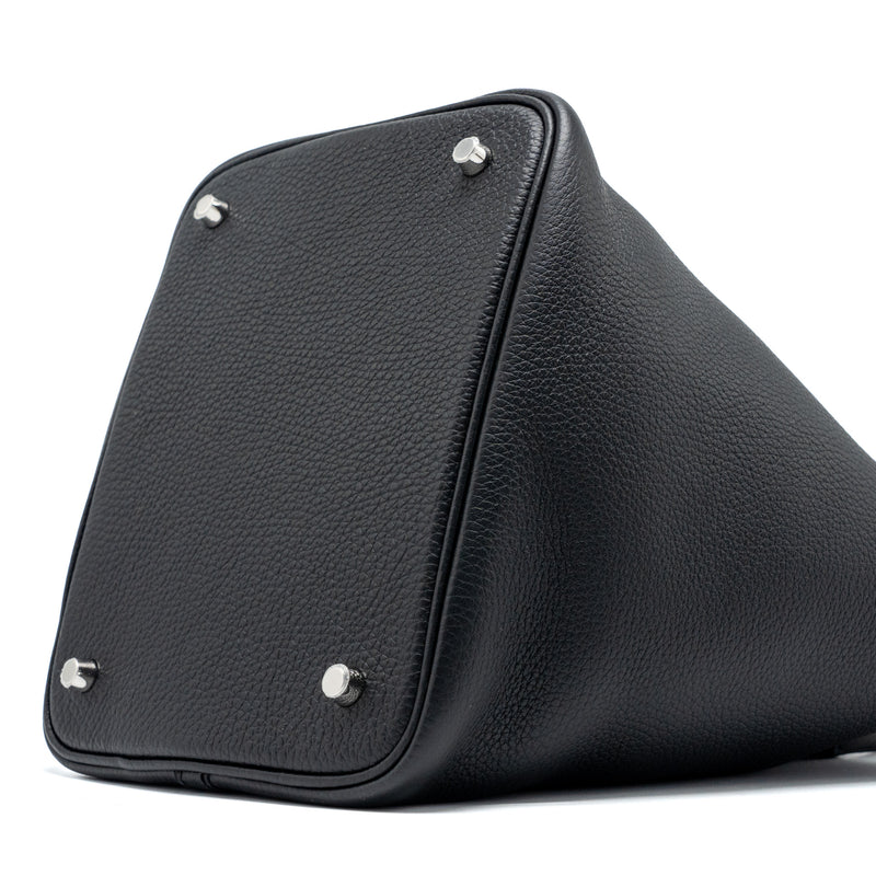Hermes Picotin 22 Lock Bag Clemence Black SHW Stamp B