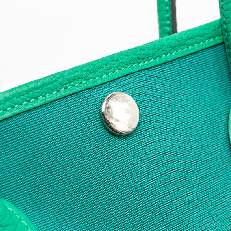 Hermes Garden Party 30 Canvas/Negonda Vert Verone-Menthe/Menthe SHW Stamp W