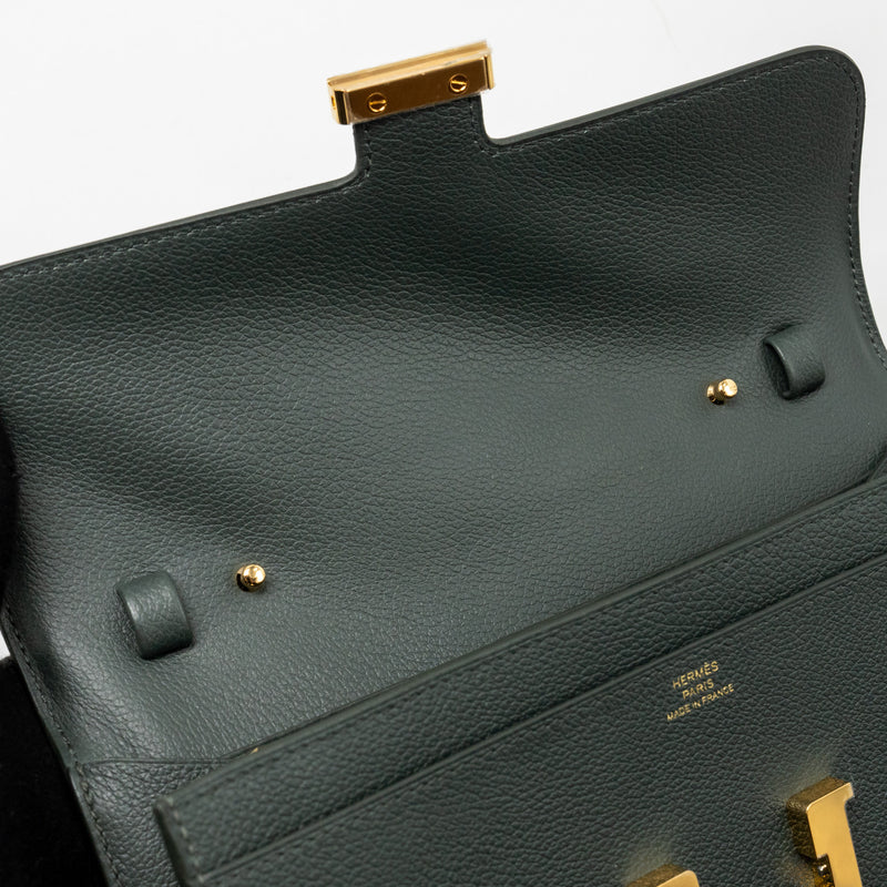 Hermes Constance To go Evercolor Vert Mangrove GHW Stamp K