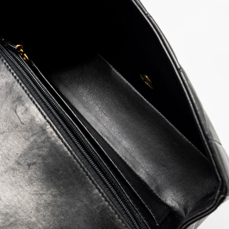 Chanel Vintage Small Diana Bag Lambskin Black GHW
