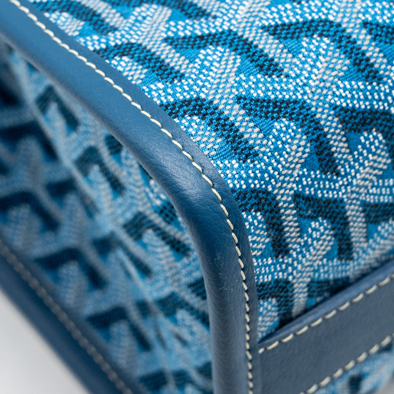 Goyard Villette Tote Bag Goyardline Canvas Ocean Blue