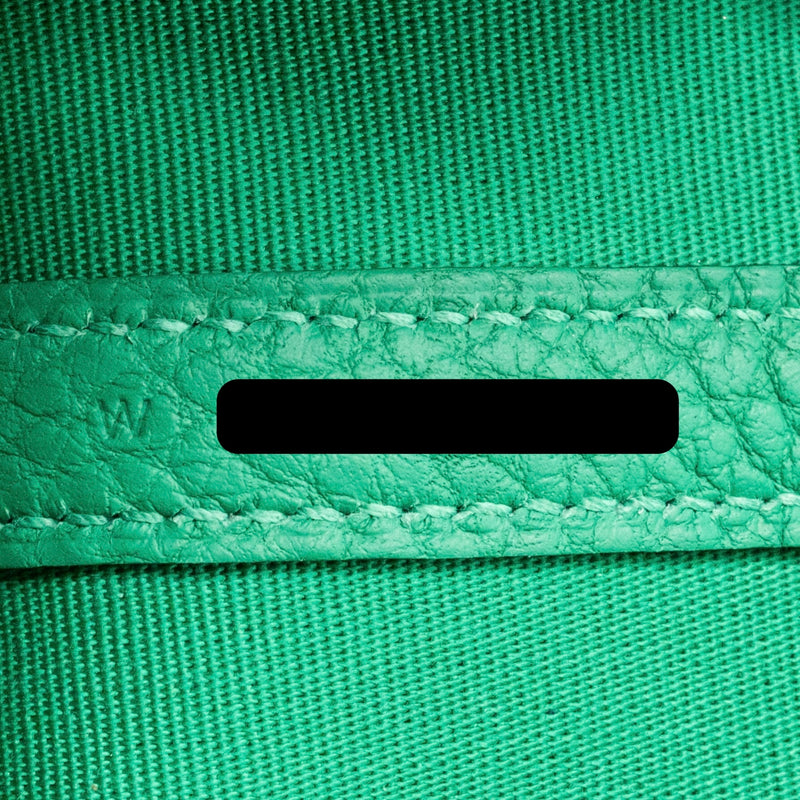 Hermes Garden Party 30 Canvas/Negonda Vert Verone-Menthe/Menthe SHW Stamp W