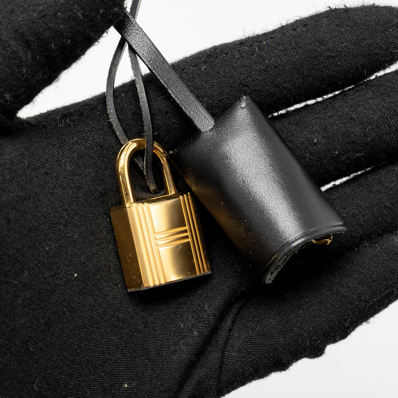 Hermes herbag 31 zip bag canvas/Hunter leather black GHW Stamp B