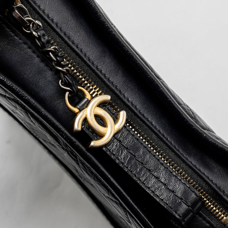 Chanel Small Gabrielle Hobo Bag Calfskin Black Multicolour HARDWARE