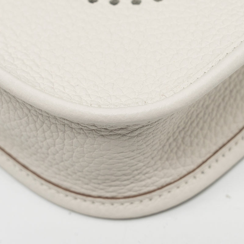 Hermes Mini Evelyne Gris Pale SHW Stamp W