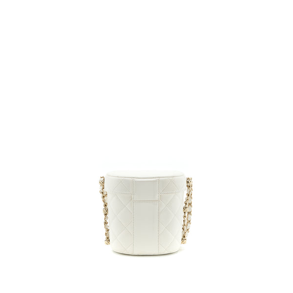 Chanel Small Vanity Case Lambskin White LGHW (Microchip)