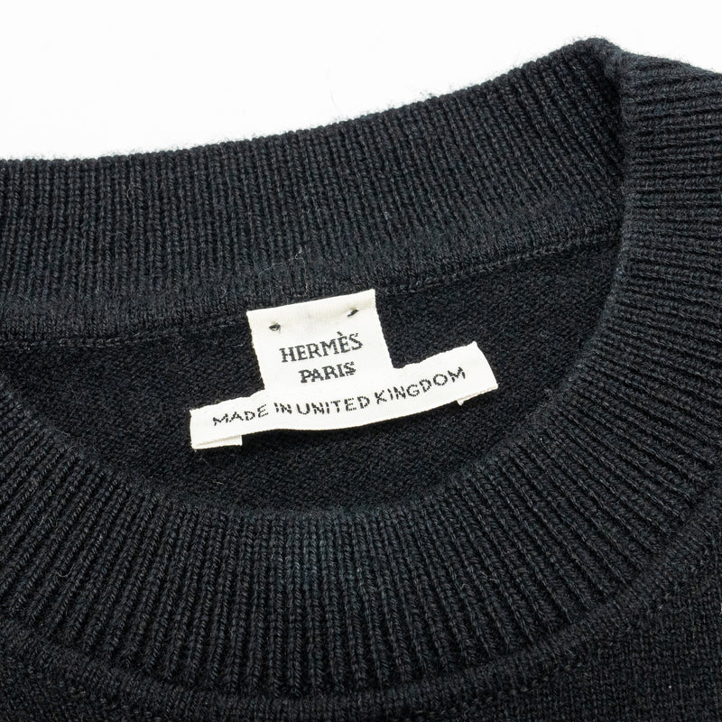 Hermes size 40 “H Lift” Long sleeve sweater cashmere black