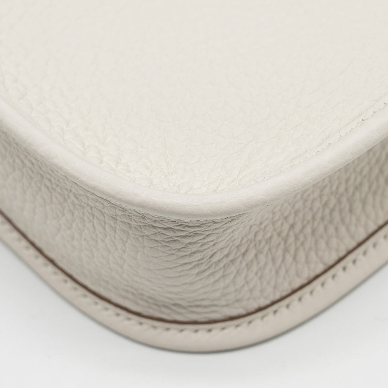 Hermes Mini Evelyne Gris Pale SHW Stamp W