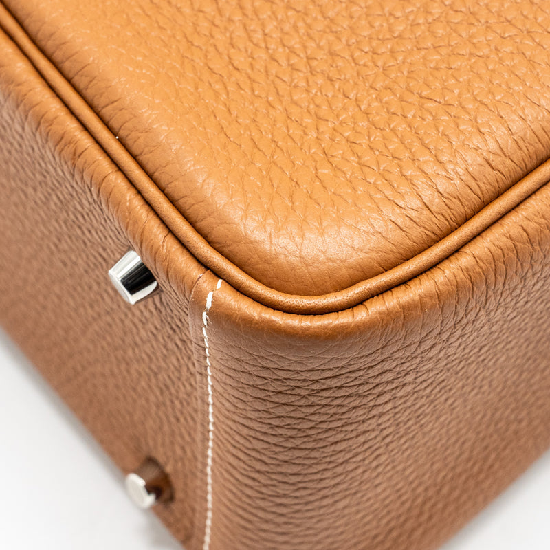 Hermes Mini Lindy Clemence Gold SHW STAMP U