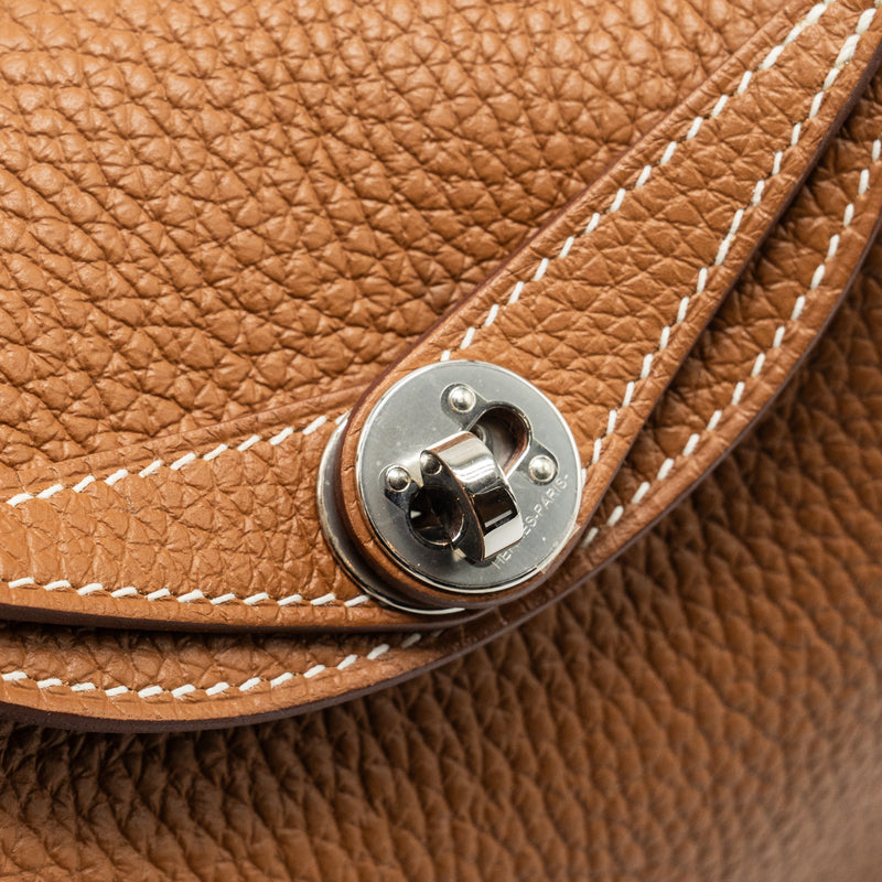 Hermes Mini Lindy Clemence Gold SHW STAMP U