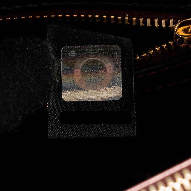 Bvlgari Serpenti Forever Bag patent calfskin dark pink LGHW