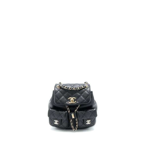 Chanel 23p Mini Triple Pack Backpack Caviar Black LGHW (Microchip)