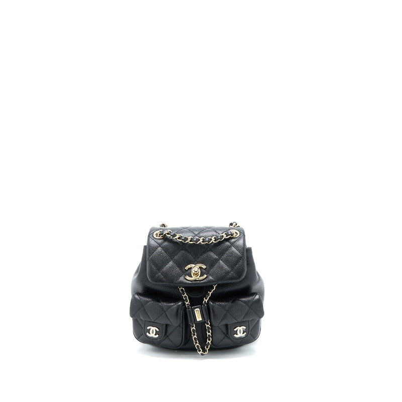 chanel mini backpack price Chanel 23p Mini Triple Pack Backpack Caviar Black LGHW (Microchip)
