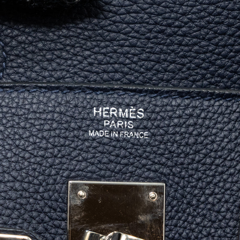 Hermes birkin 30 togo blue nuit SHW stamp A