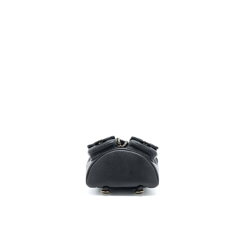 Chanel 23p Mini Triple Pack Backpack Caviar Black LGHW (Microchip)