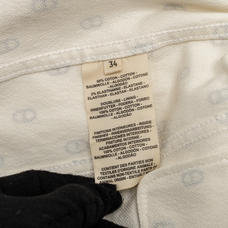 Hermes Size 34 Chaine D’Ancre Denim Jacket Cotton White/Black