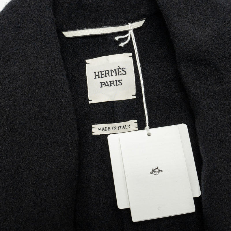 Hermes size 34 Manteau inspi Cache Coeur Coat cashmere black