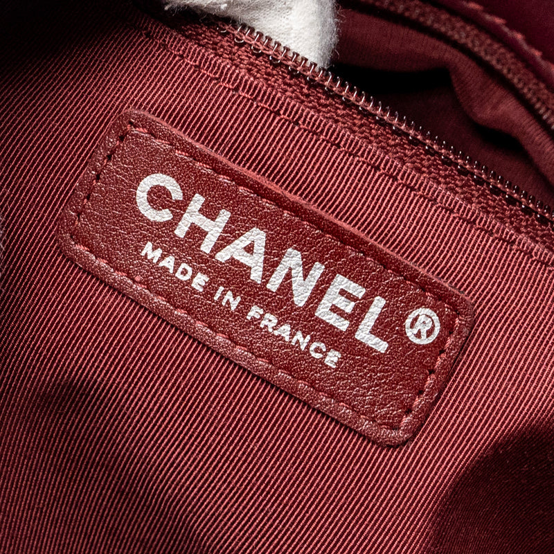 Chanel Chevron Flap bag Lambskin dark red SHW