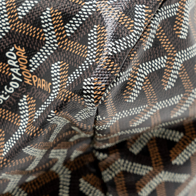 Goyard Saint Louis PM Tote Goyardine Canvas/Calfskin Black SHW