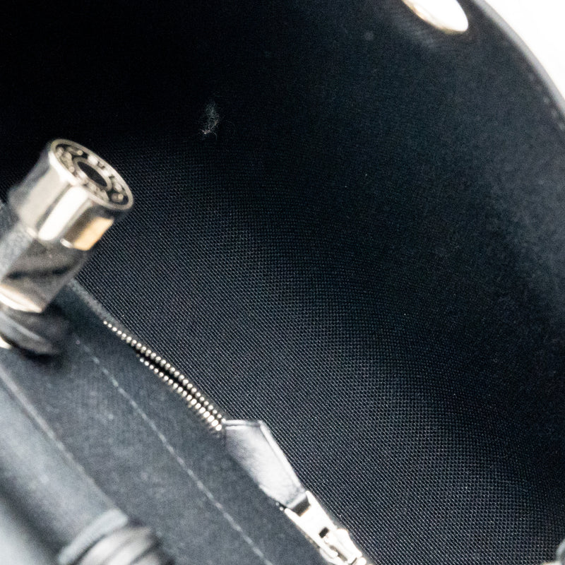 Hermes Herbag 31 zip bag canvas/ hunter leather black SHW stamp Y