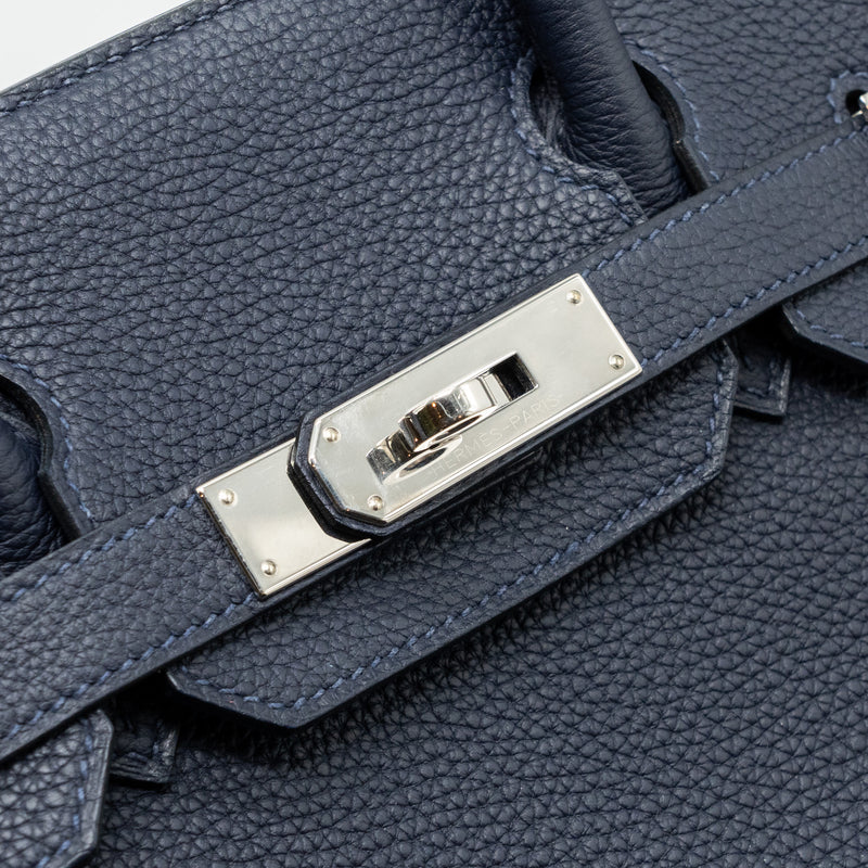 Hermes birkin 30 togo blue nuit SHW stamp A