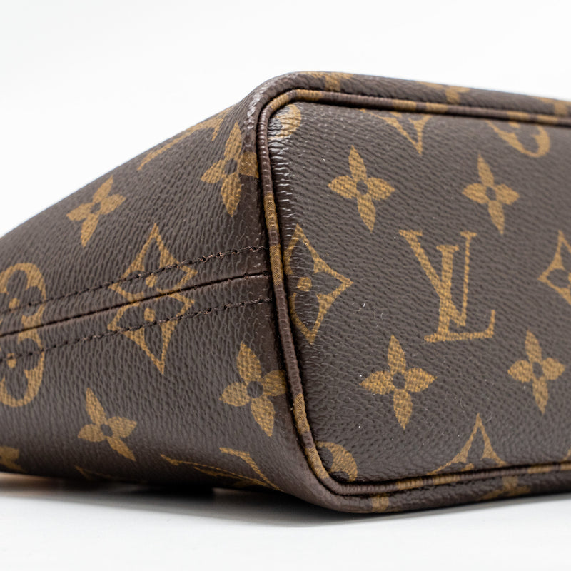 Louis Vuitton Neverfull BB Beige  Strap Monogram Canvas GHW