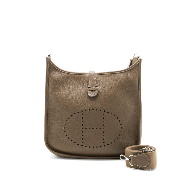 Hermes Evelyn 29 Clemence Etoupe SHW Stamp A