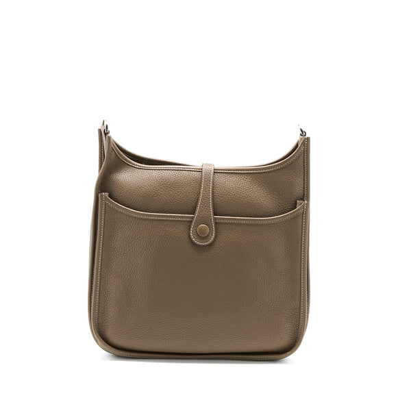 Hermes Evelyn 29 Clemence Etoupe SHW Stamp A
