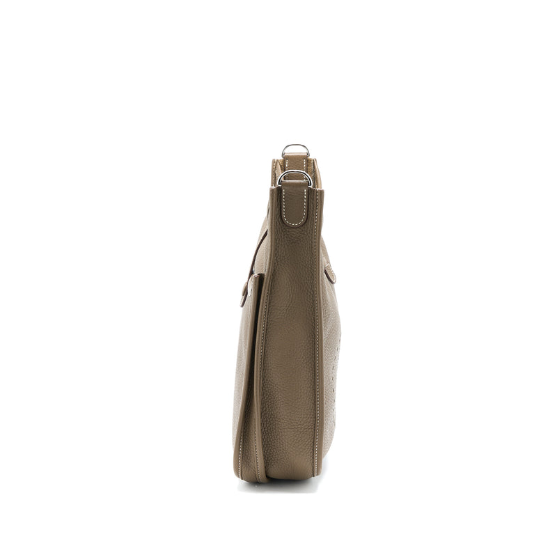 Hermes Evelyn 29 Clemence Etoupe SHW Stamp A
