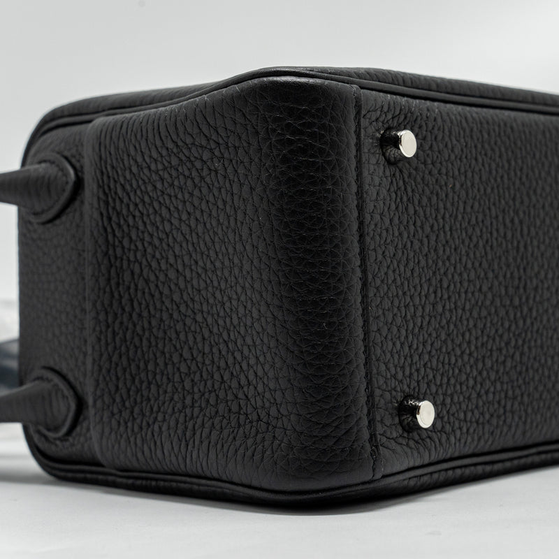 Hermes Mini Lindy Clemence Black SHW Stamp U