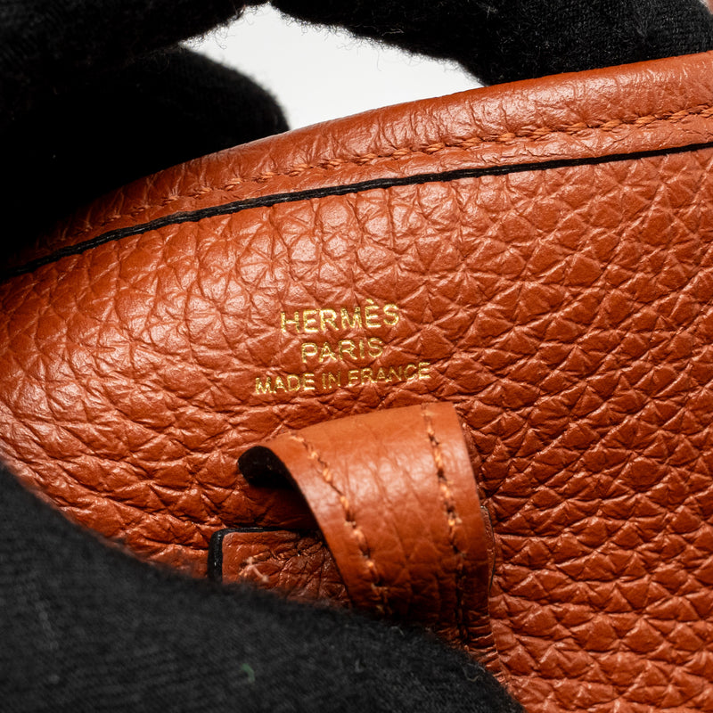 Hermes mini Evelyne clemence 6C cuivre/Multicolour GHW Stamp U