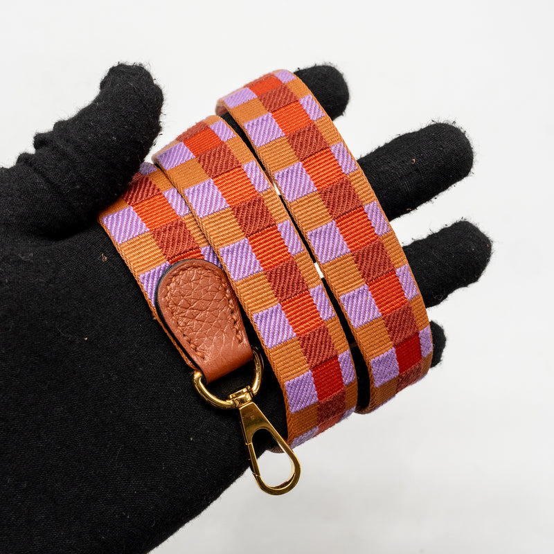 Hermes mini Evelyne clemence 6C cuivre/Multicolour GHW Stamp U