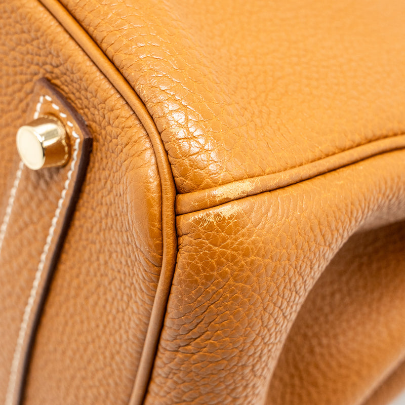 Hermes Birkin 35 Togo Gold GHW Stamp Square I